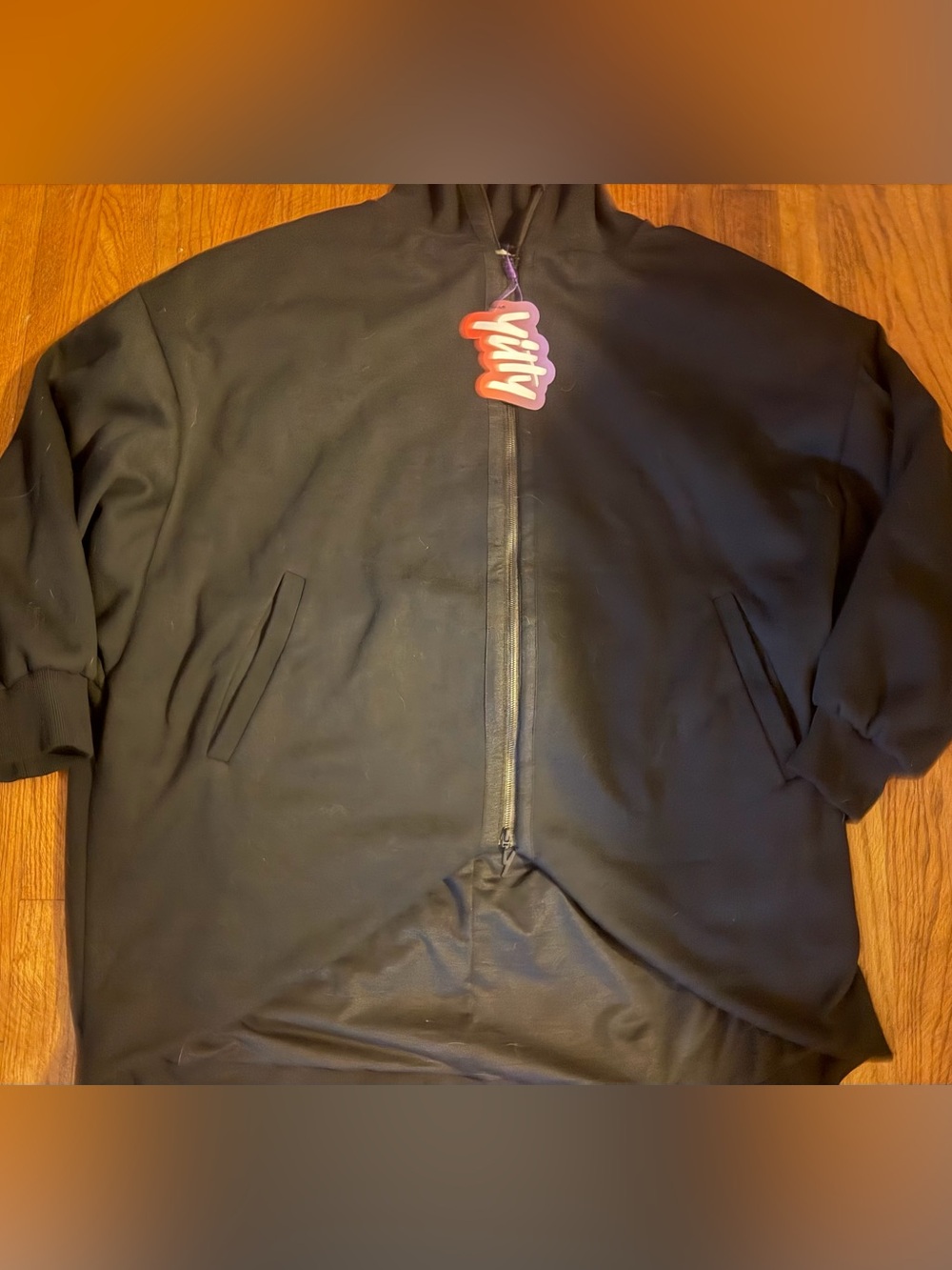Yitty women’s size XXL/1X Black Zip-Front Sweater Jacket -NWT